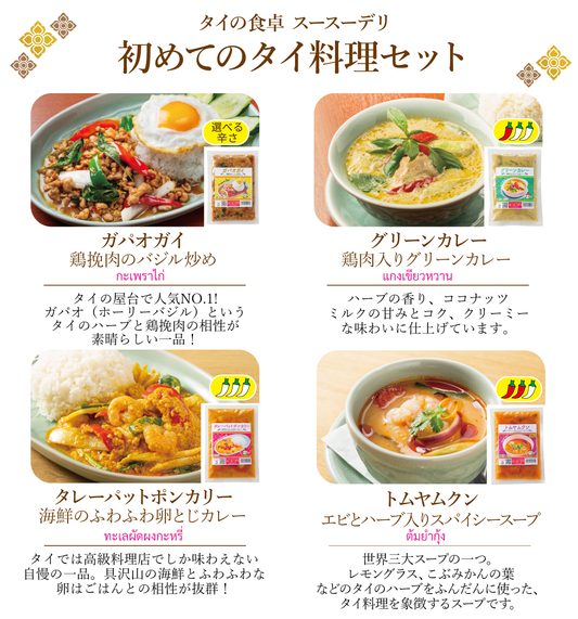 初めてのタイ料理セット【4品】