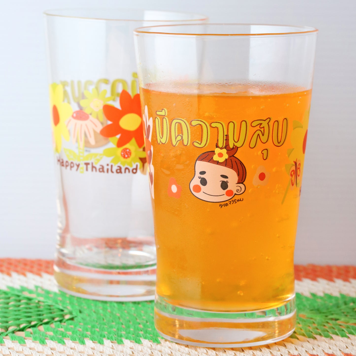 【オリジナル】タイのマリちゃんグラス 2個