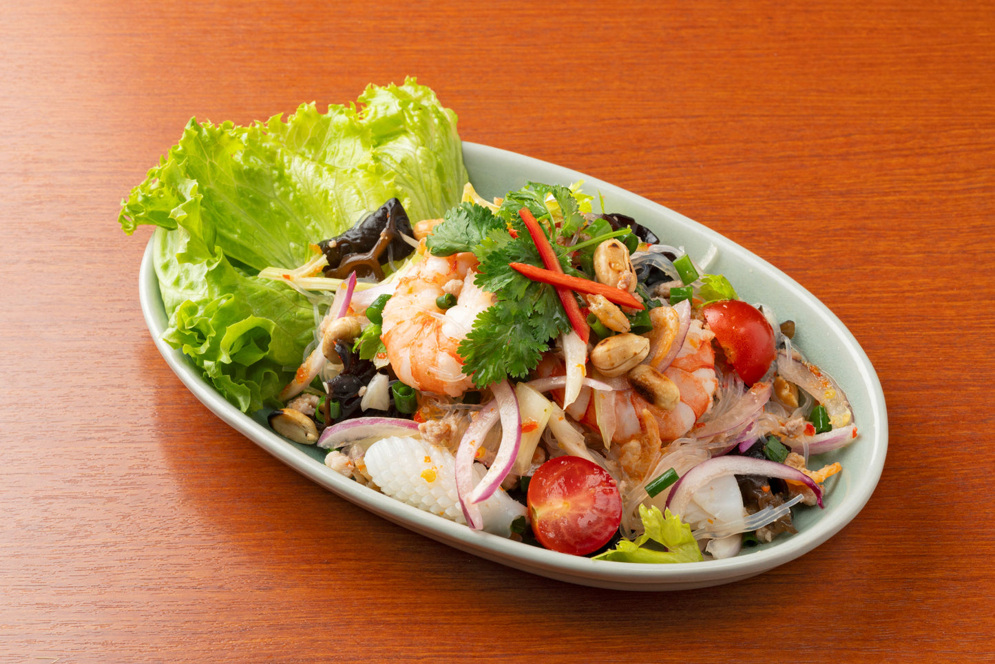 【セラドン焼】ヤム皿　（楕円／小）